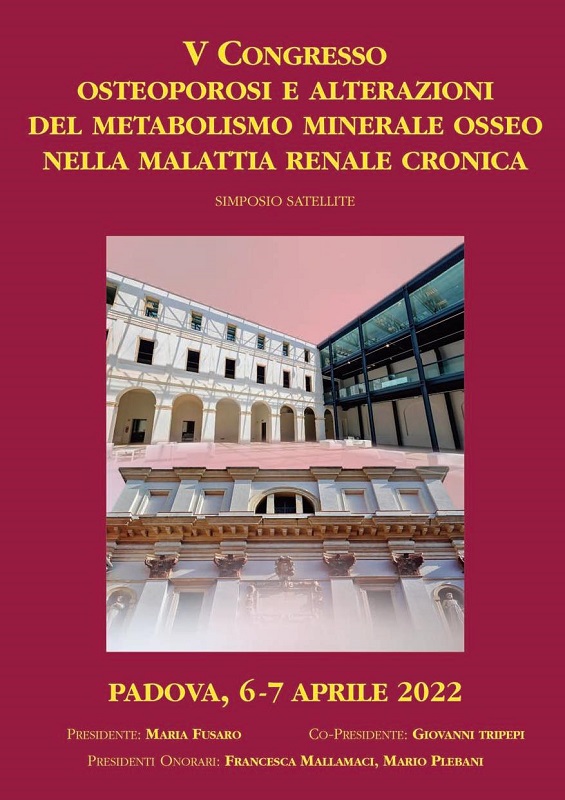 Programma V Congresso: Osteoporosi e Alterazioni del Metabolismo Minerale Osseo nella Malattia Renale Cronica - Simposio Satellite - STAFF