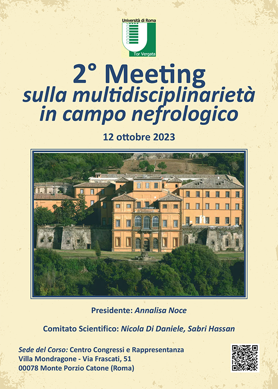 Programma 2° Meeting sulla multidisciplinarietà in campo nefrologico